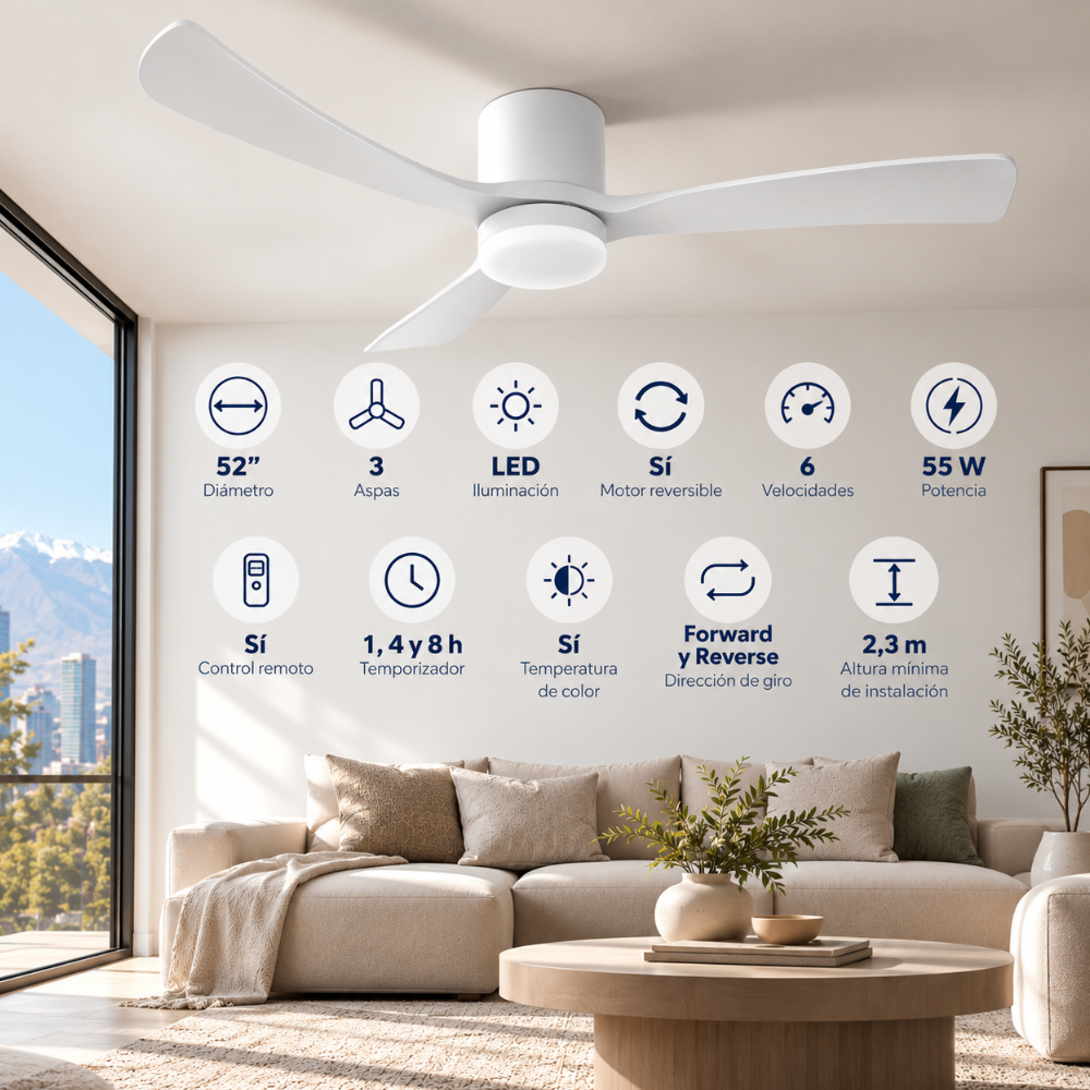 Ventilador de techo Sumo VT60 Blanco Led (2)